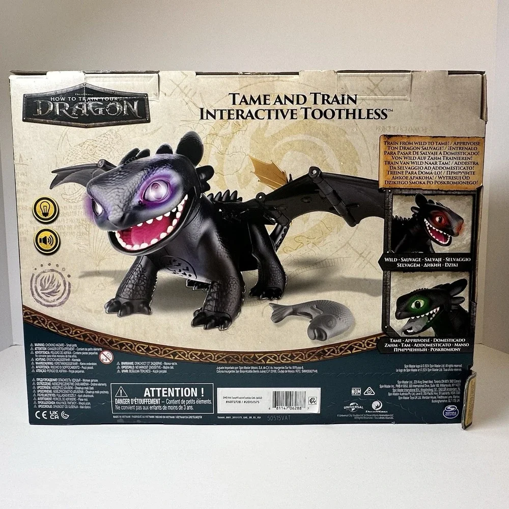 How to Train Your Dragon Interactive Toothless Dragon Figure Tame Train Sounds